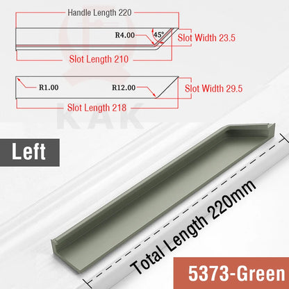 Kak Recessed Cabinet Handles Black Hidden Sliding Door