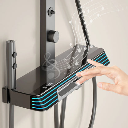 Back Spray Piano Digital Bathrooom Shower System Cold