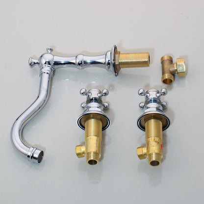 Kemaidi Antique Brass Bathroom Faucets Inch Brass Widespread