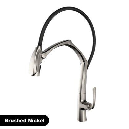Luxury Gunmetal Brass Faucet Led Display Sensor&Pull-Out