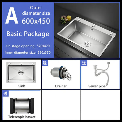 Multi-Functional Large-Capacity 304 Stainless Steel Rectangular