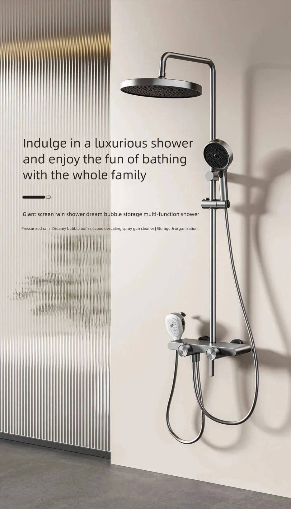 Bathroom Shower System Silicone Brush Head Foam Children