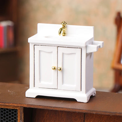 Realistic 1/12 Scale Dollhouse Simulation Wash Basin Toy