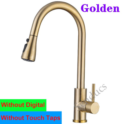 Smart Digital Touch On Faucets Stainless Steel Cold
