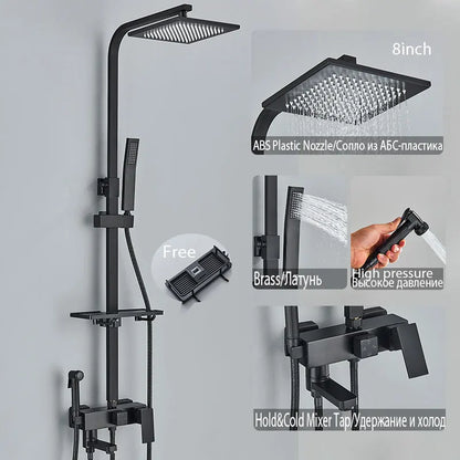 Black Shower Faucet Ways Showers Faucet Systems Adjustable