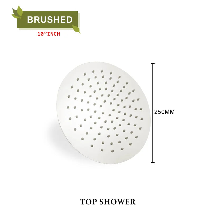 Round Stainless Steel Slim 8/10/12 Inch Large Rain
