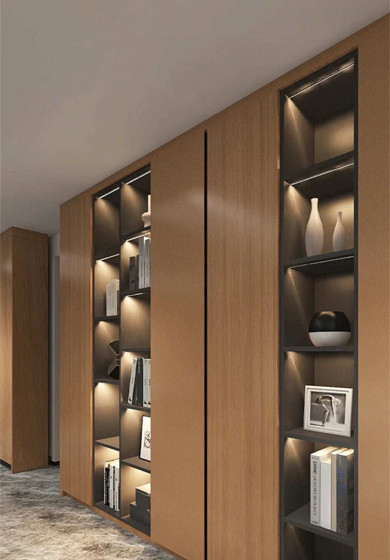 Ultra-Thin Hidden Recessed Cabinet Bar Light 45 Degree