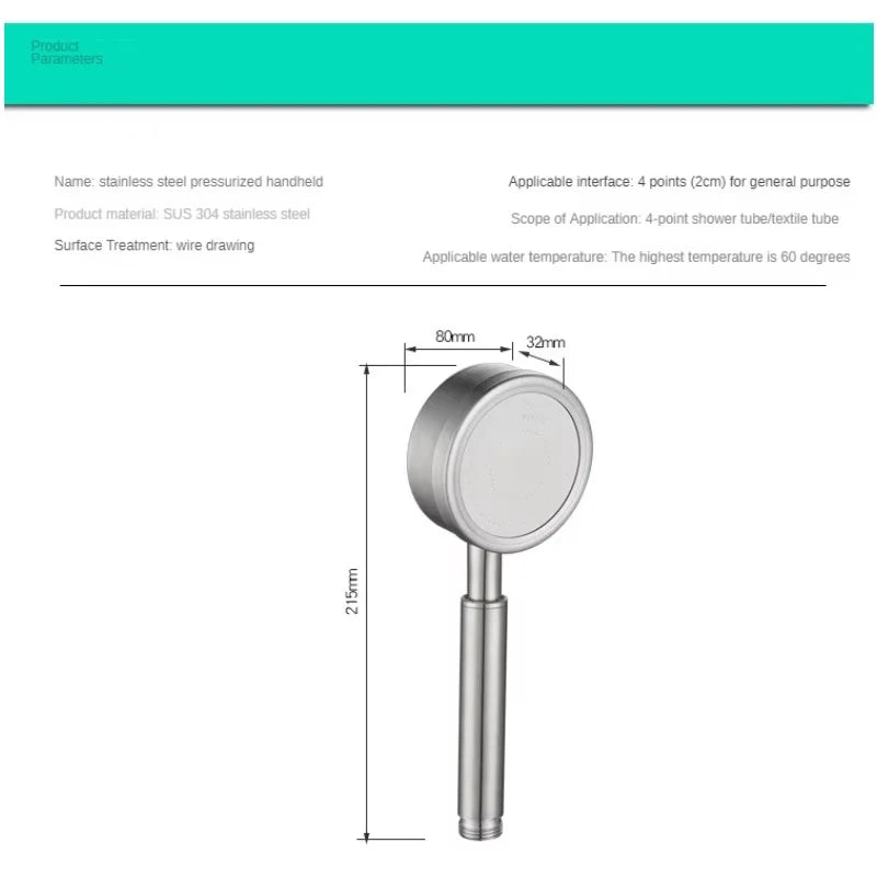 Premium High Pressure Rainfall Shower Combo Stainless Steel