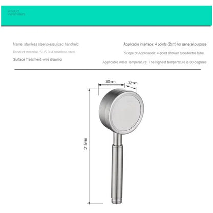 Premium High Pressure Rainfall Shower Combo Stainless Steel