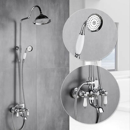 Vintage French Style Dual Handle Tub Faucet Shower
