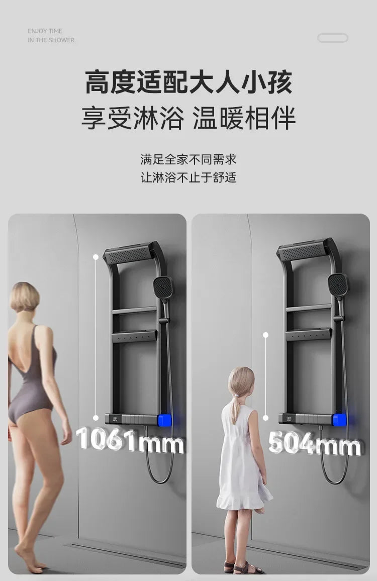 Applicable To Thermostatic Digital Display Rack Shower Designed