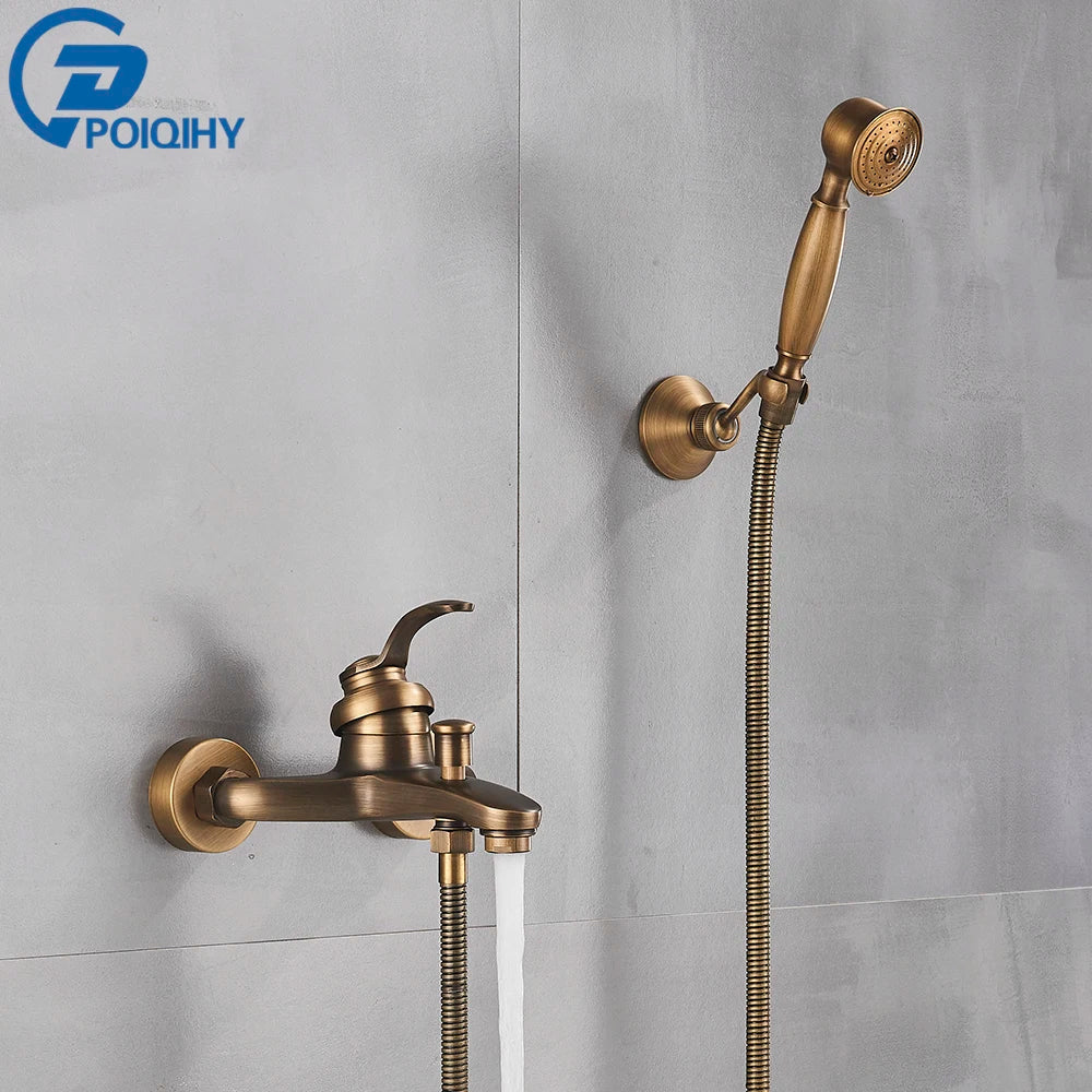 Poiqihy Wall Mounted Hand Held Shower Head Kit