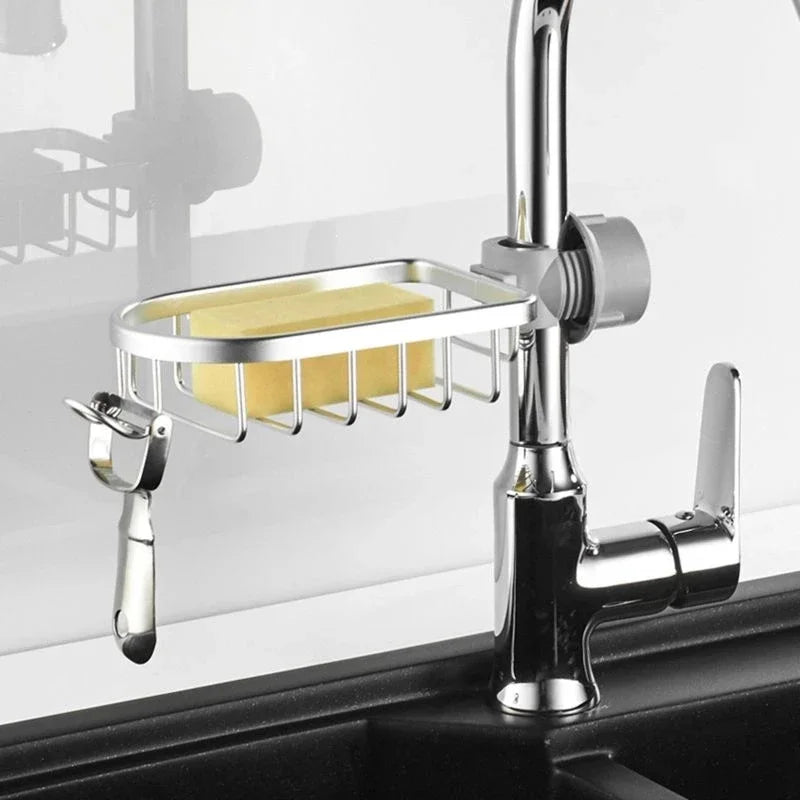 Sink Faucet Shelf Bathroom Shelf Soap Sponge Drain