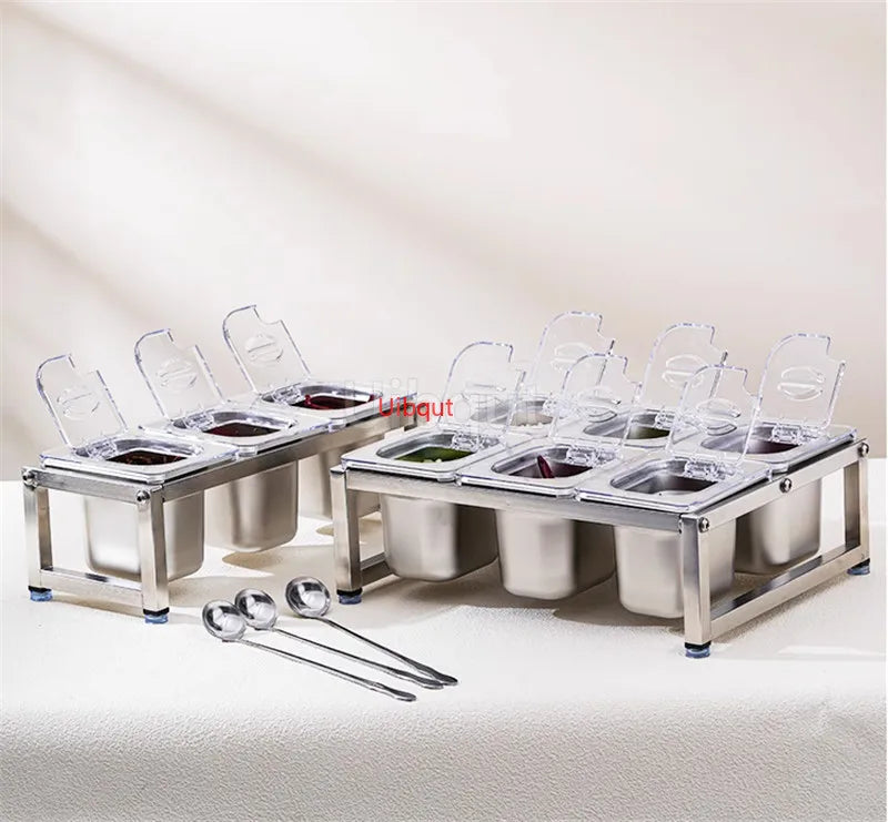 Stainless Steel Transparent Gn Pans Visible Food Exhibition