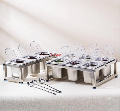Stainless Steel Transparent Gn Pans Visible Food Exhibition