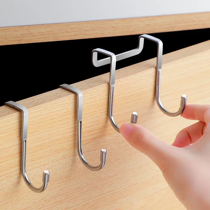 Stainless Steel Hook Double S-Shape Hook Punching Bathroom