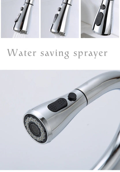 Brass Touch On Fauct Pull Down Cold Sink