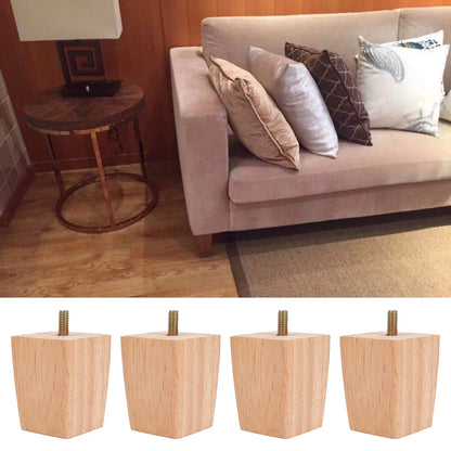 4pcs Solid Wood Furniture Legs Square Sofa Table