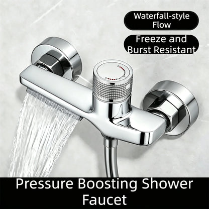 High Pressure Waterfall Shower Faucet Adjustable Temperature