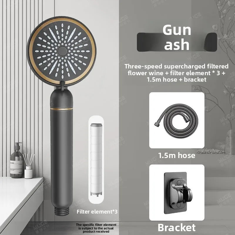 High Pressure Filter Shower Head Chlorine Removal Skin