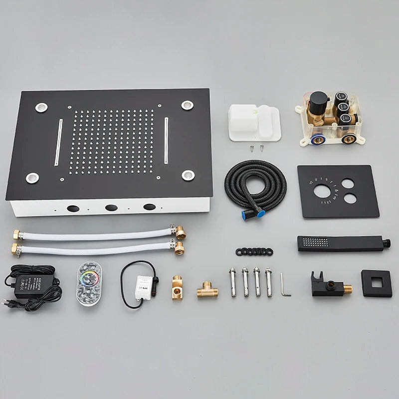 Black Led Digital Display Shower Faucet Remote Control