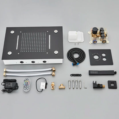 Black Led Digital Display Shower Faucet Remote Control