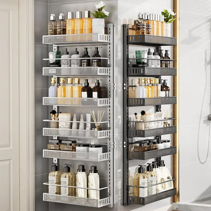 6-Tier Over Door Pantry Organizer Adjustable Metal Hanging