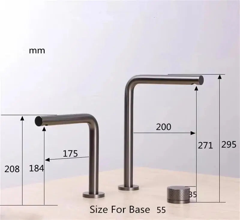 Brushed Rose Gold Basin Faucet Bathroom Bathtub Faucet
