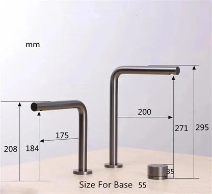 Brushed Rose Gold Basin Faucet Bathroom Bathtub Faucet