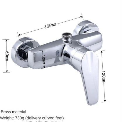 Brass Shower Faucet Mixer Valve Shower Head Hidden
