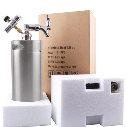 Mini Keg Pressurized Beer Keg System Stainless Steel