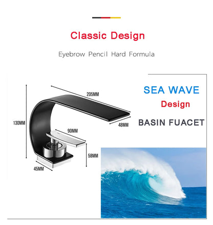 Becola Retail Deck Mount Waterfall Bathroom Basin Faucet
