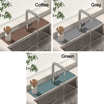Solid Color Sink Faucet Mat Diatomite Absorbent Faucet