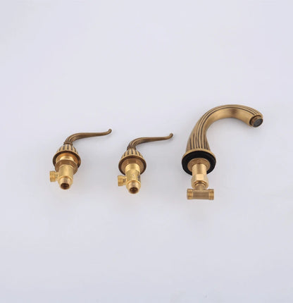 Antique Brass Basin Faucets Classic Bathroom Sink Faucet