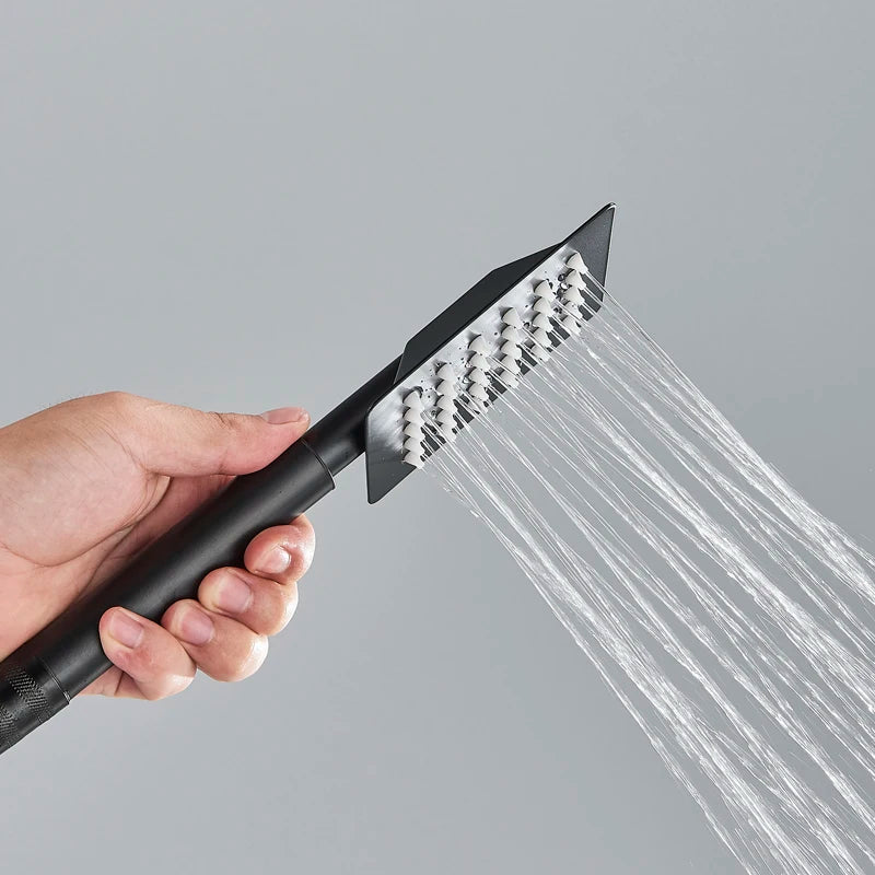 Golden Shower Faucet Rainfall 3/4-Way Bathtub Tap Bathroom