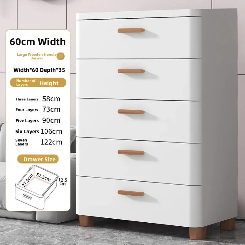Narrow Multi-Layer Drawer Style Storage Cabinet Bathroom