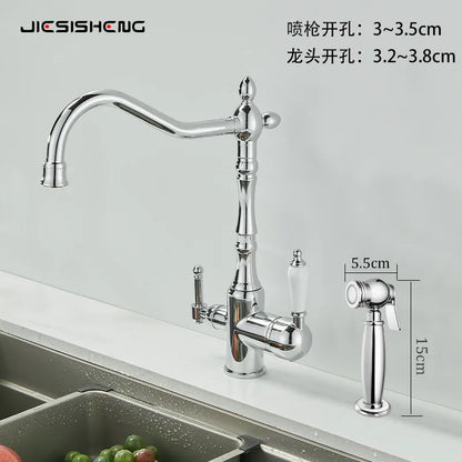 Brass Light Luxury Three-In-One Pure Water Faucet Sink