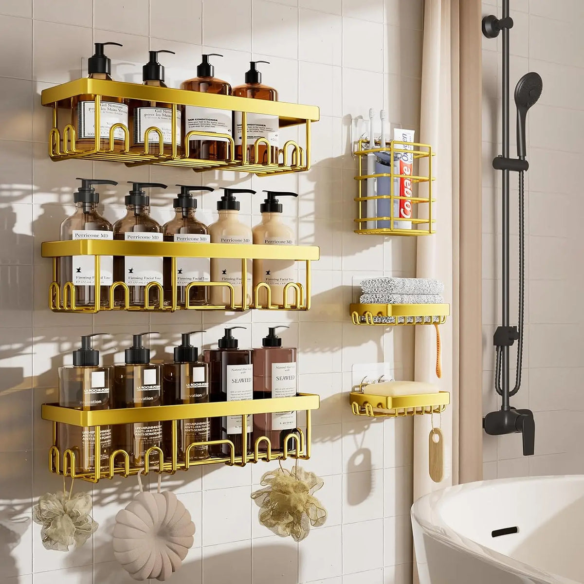 Pack Shower Caddy Organizer Rack Shelf Inside Shower