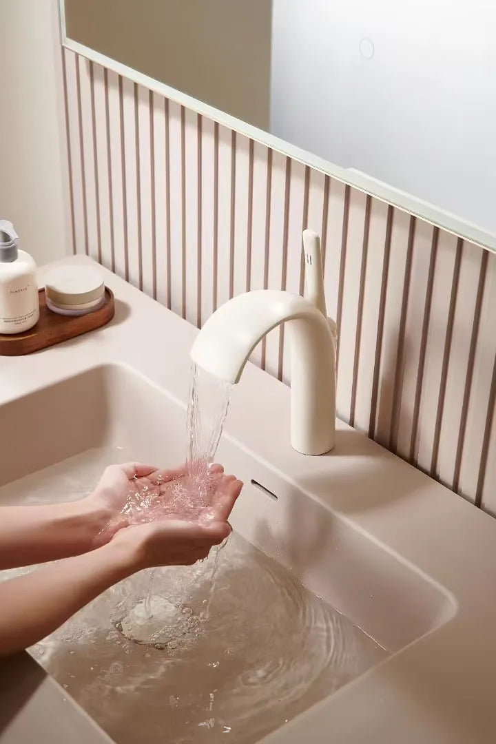 Rose Gold Basin Faucet Bathroom Lever Cold Sink