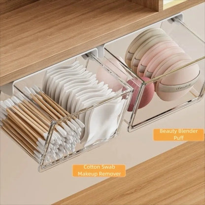 Transparent Pull-Out Storage Drawer No-Punching Installation