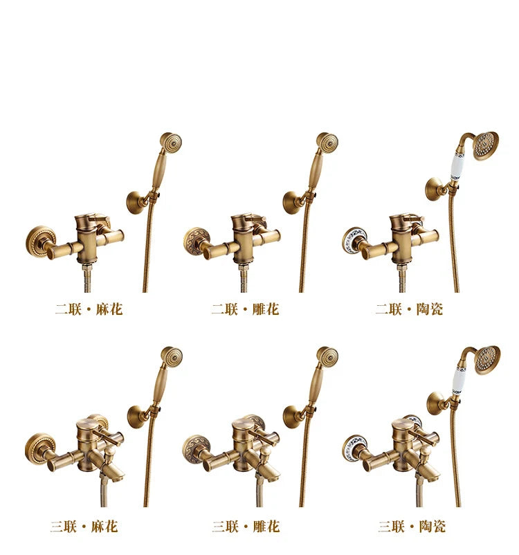 Antique Bathroom Shower Faucet Cold Bathtub Mixer Crane