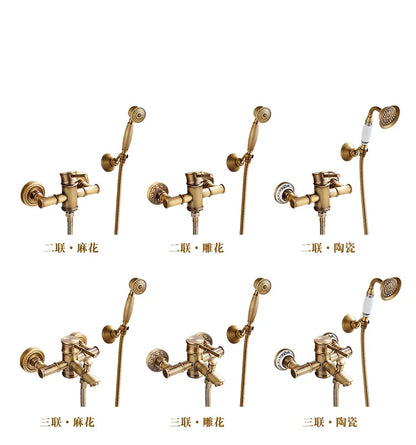 Antique Bathroom Shower Faucet Cold Bathtub Mixer Crane