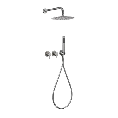 Jieni Rainfall Shower Faucet Brushed Gold Bathroom Shower