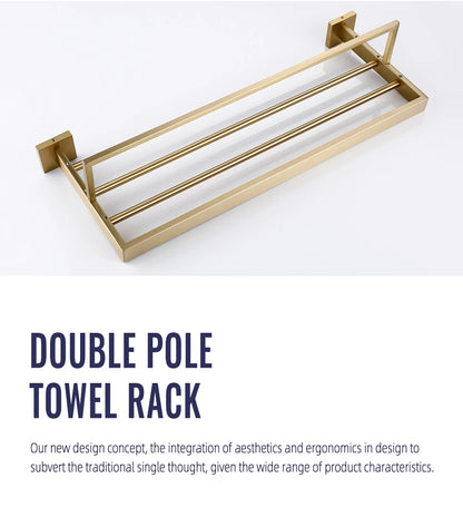 Brushed Gold Bathroom Toilet Brush Holder Toilet Paper
