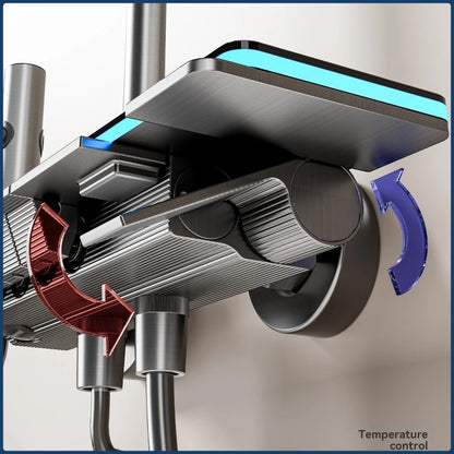 Grey Four Mode Shower System Intelligent Digital Bathroom