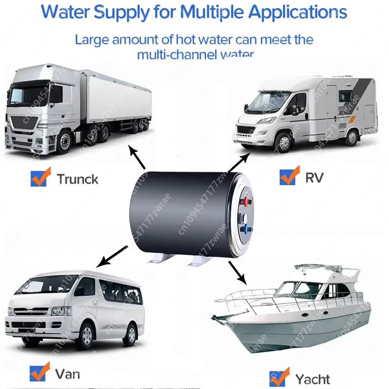 12v 220v Rv Boiler 1500w Universal Water Heater