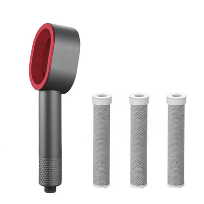 Luxury Filter Shower Head High Output Carbon Fiber