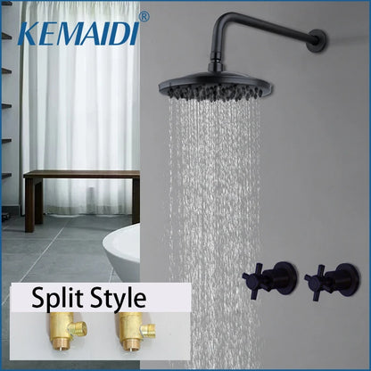 Kemaidi Antique Brass/Black Bathtub Basin Shower Mixer Tap