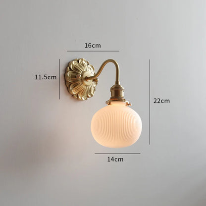 Iwhd Nordic Modern Led Wall Lamps Sconce Copper