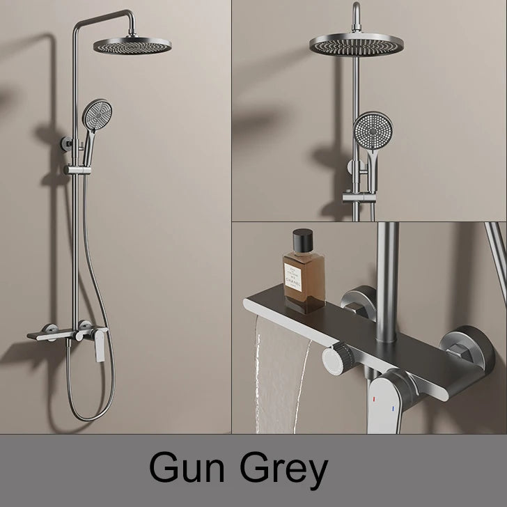 Bathroom Shower System Brushed Gold Cold Bathroom Faucet